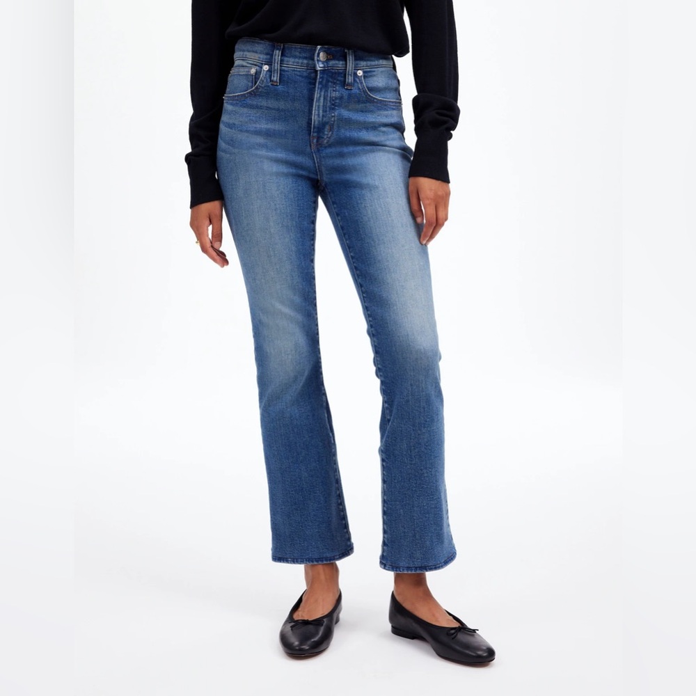 Madewell Mid-Rise Kick Out Crop Jeans - Oneida Wash - Size 29